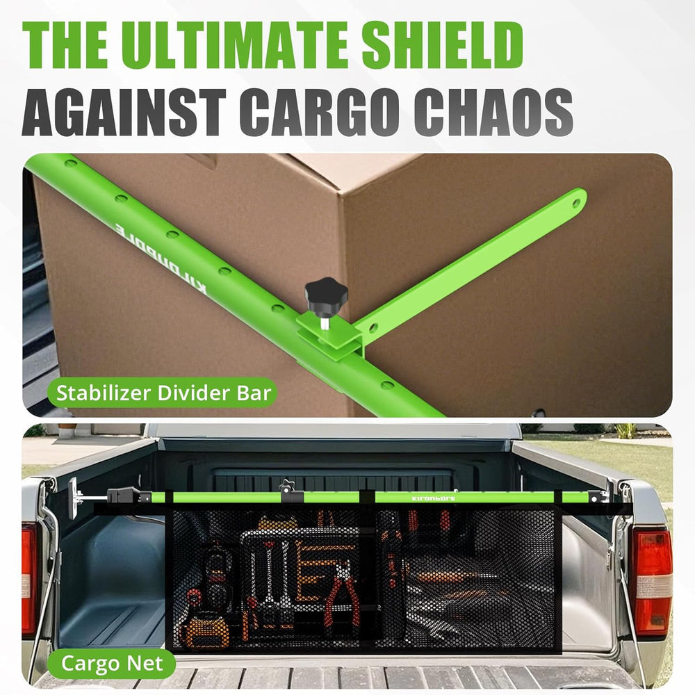 KILOUPOLE Adjustable Cargo Bar, 40" to 79" Non-Slip Truck Bed Divid...