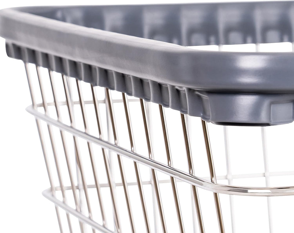 R&B Wire® 100E Heavy Duty Wire Laundry Cart | 2.5 Bushel | Steel Frame wi...