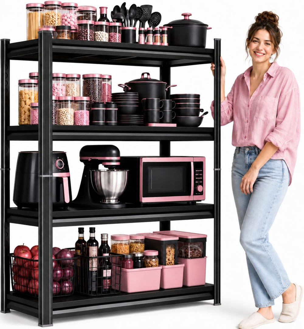 Kitchen Shelf, Adjustable Bakers Rack, Heavy Duty Coffee bar