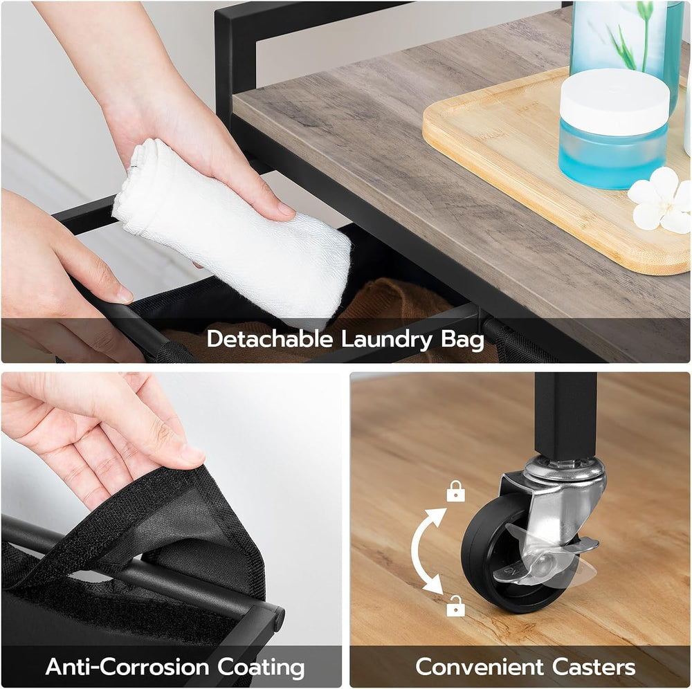 HOOBRO Laundry Sorter 4 Sections, Laundry Hamper with Wheels, 42 Gal (160 L),...