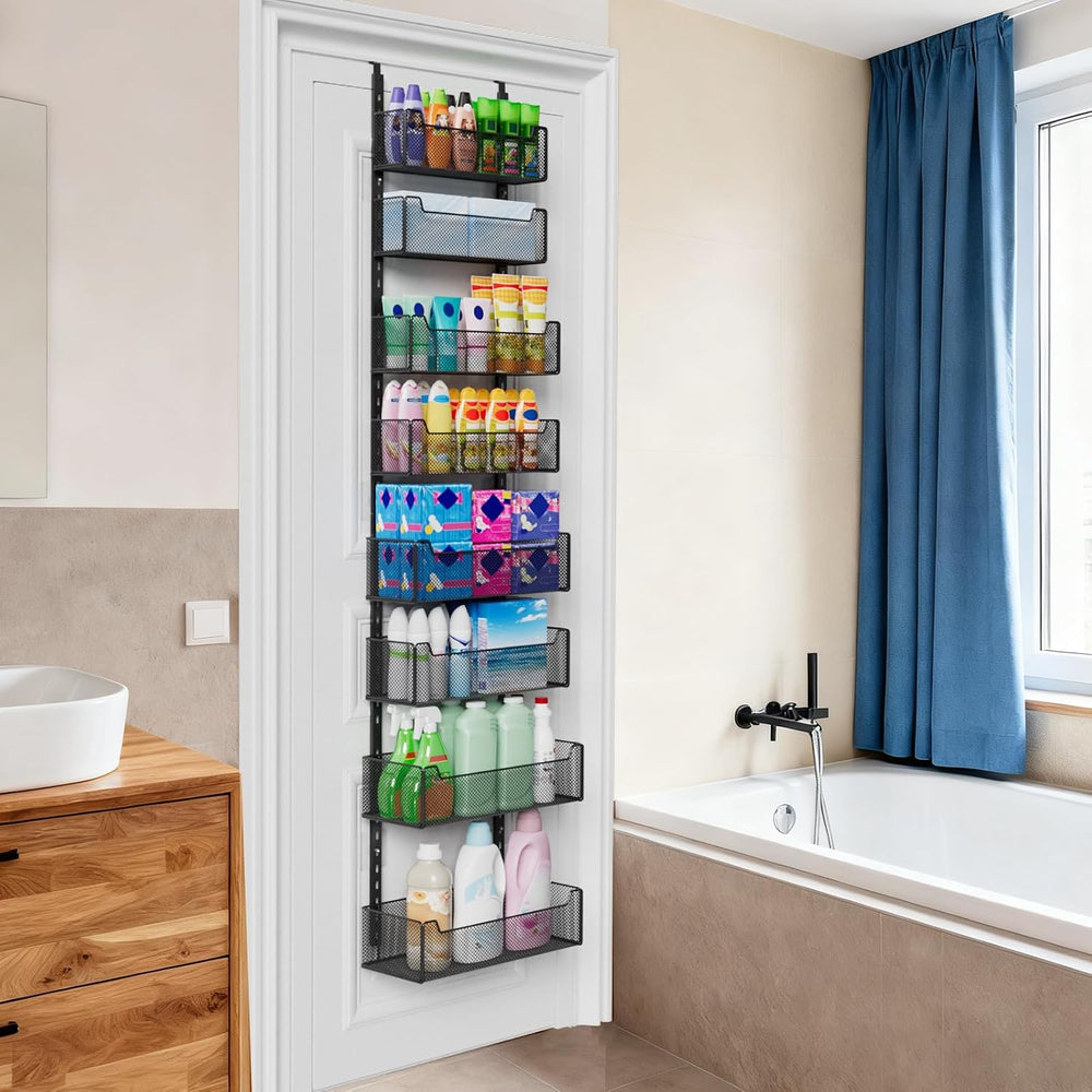 VyGrow Over the Door Organizer, 8-Tier Pantry Organizer with Fully Enclosed M...