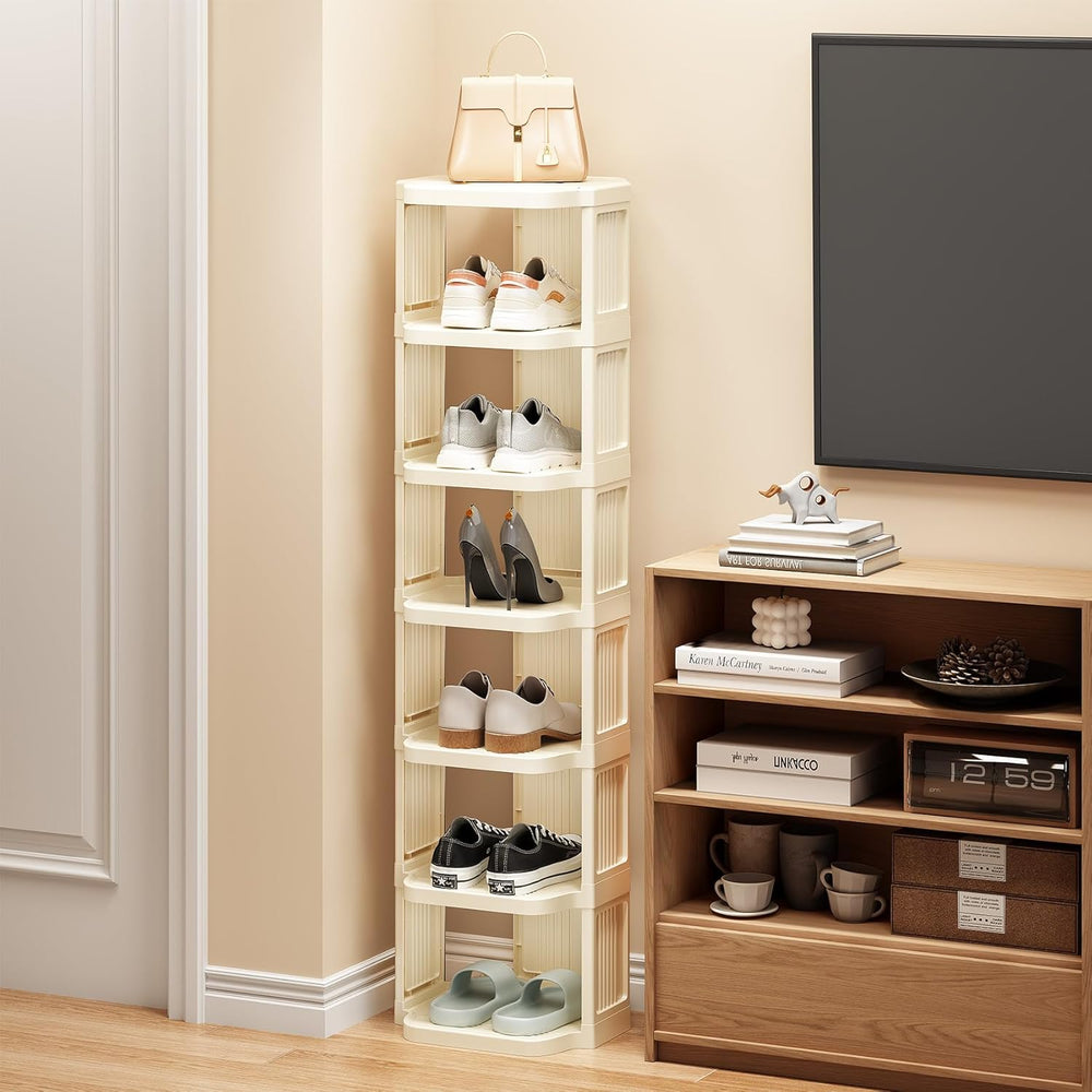 Kitstorack 10 Tiers Stackable Shoe Rack for Closet and Front Door Entrance - ...