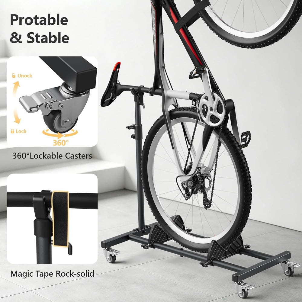 Vertical Bike Stand 2 Pack, Freestanding Bike Rack for Indoor Storage