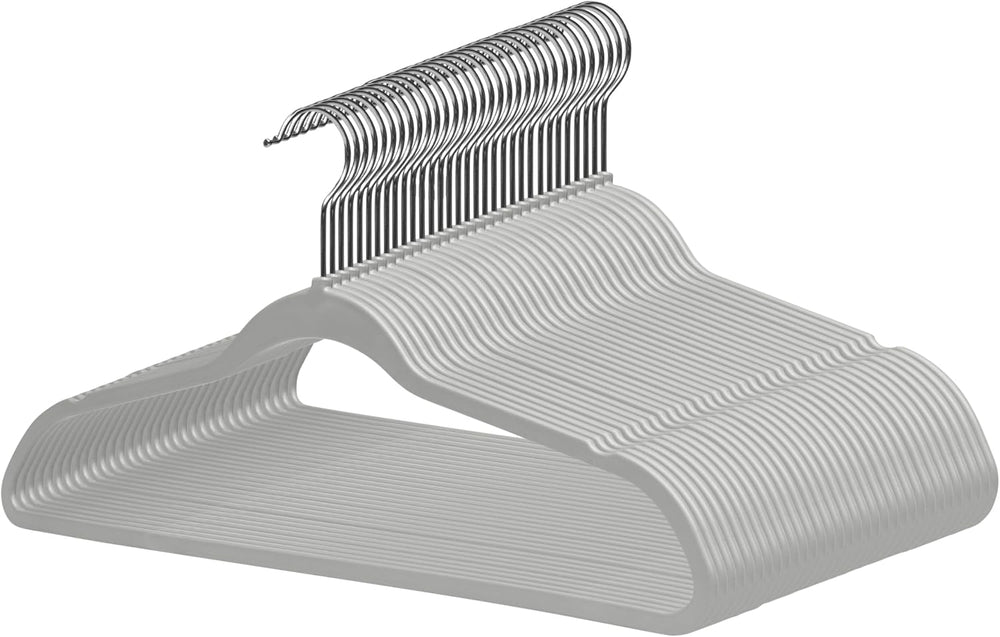 Quality Hangers 50 Pack Slim Plastic Hangers for Clothes - 16.5" Won'...