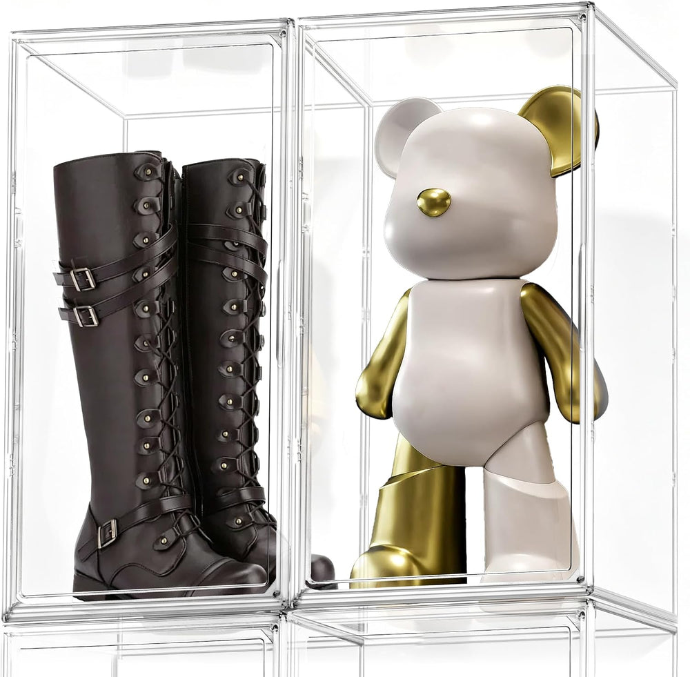 Boot Organizer for Extra Tall Boots, 23.6'' Stackable Acrylic Display...