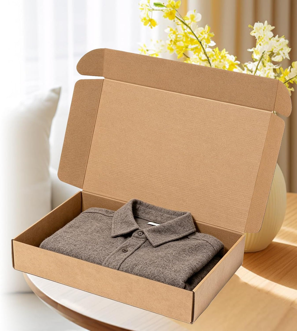 Wowxyz Shipping Boxes 17x11x3 Inches 20 Pack Corrugated Cardboard Brown Box