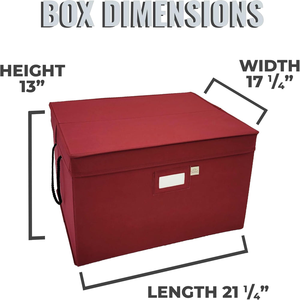 612 Vermont Christmas Ornament Storage Box, Holds 60-4 Inch Ornaments