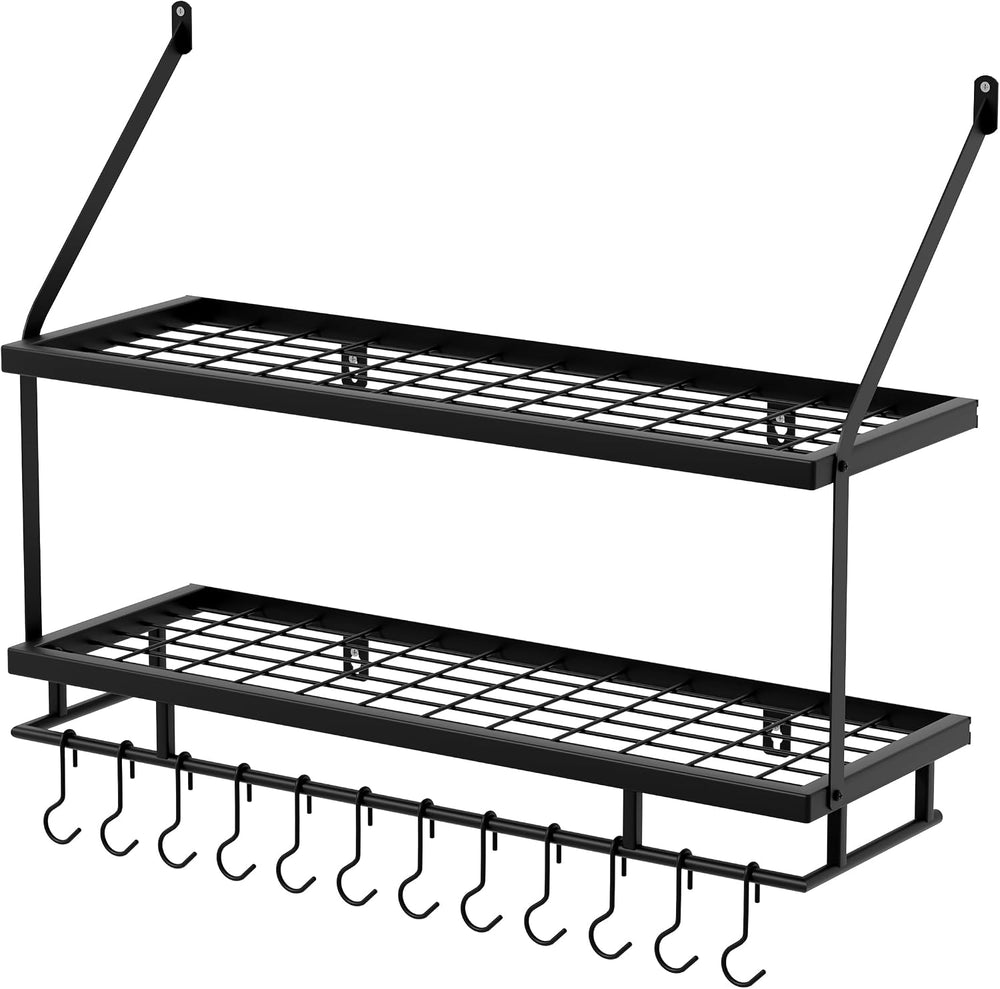 KES 30-Inch Kitchen Pot Rack - Mounted Hanging Rack for Kitchen Storage and O...