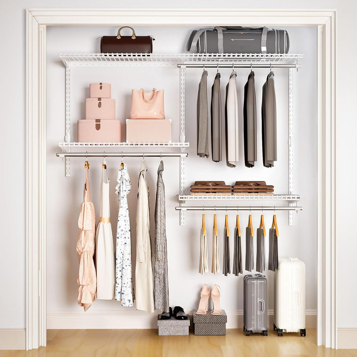 Sturdy Closet Organizer System: 4.4 Ft. Custom Metal Wire Shelving