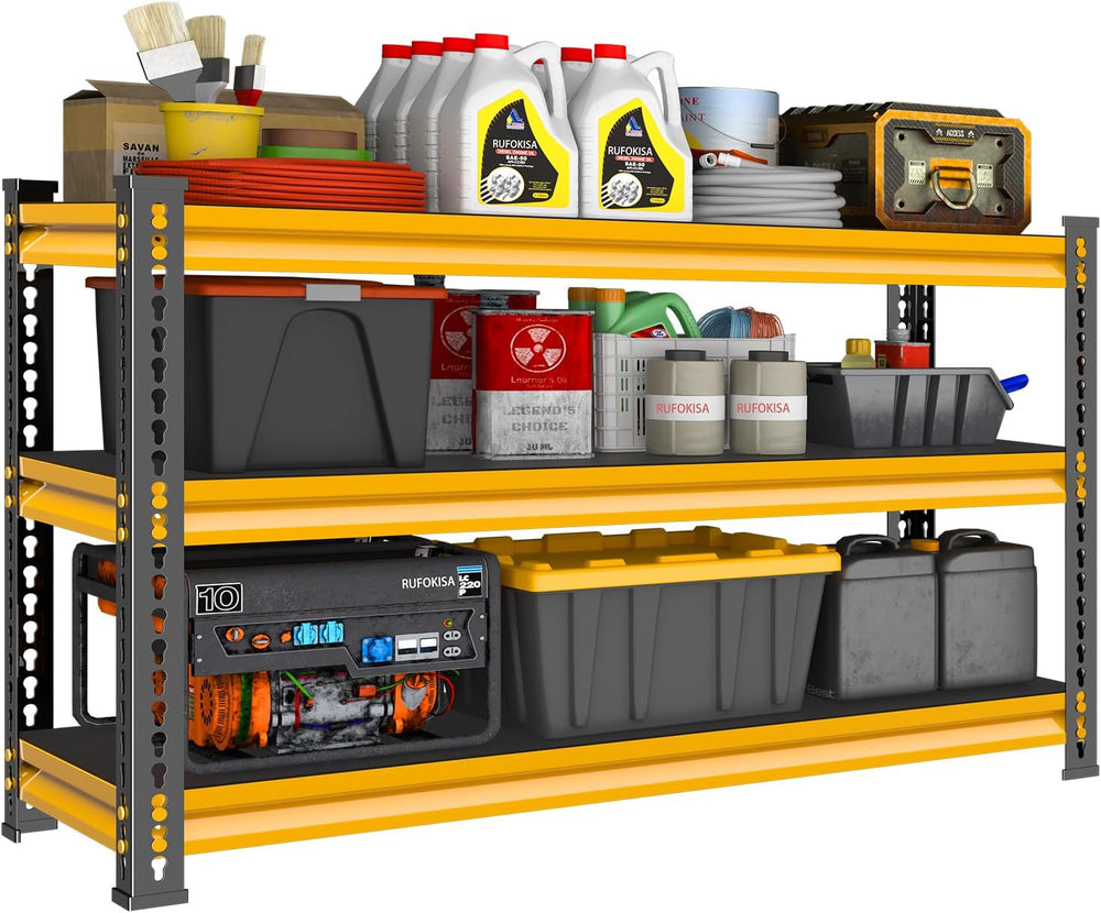 Metal Garage Shelving Heavy Duty, 1530LBS Loads Garage Storage Shelves, 48”W ...