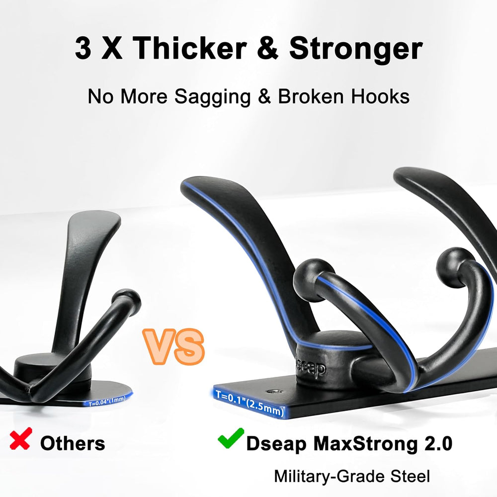 Dseap Coat Rack Wall Mount 37 Inch, Heavy Duty 12-Gauge Base vs Flimsy 1mm, D...