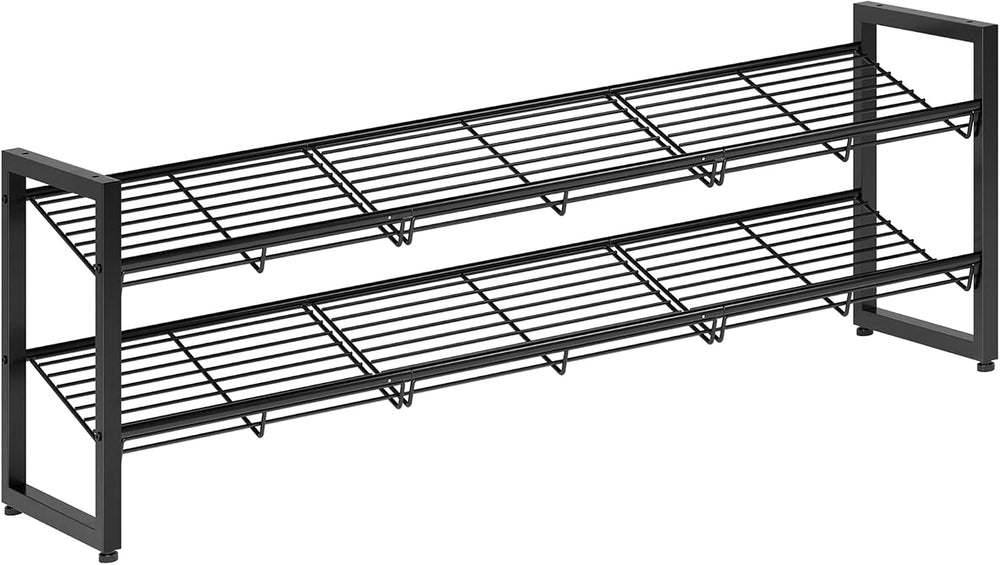 Nunsino 2-Tier Shoe Rack,Metal Shoe Organizer for Entryway,Closet&Garage