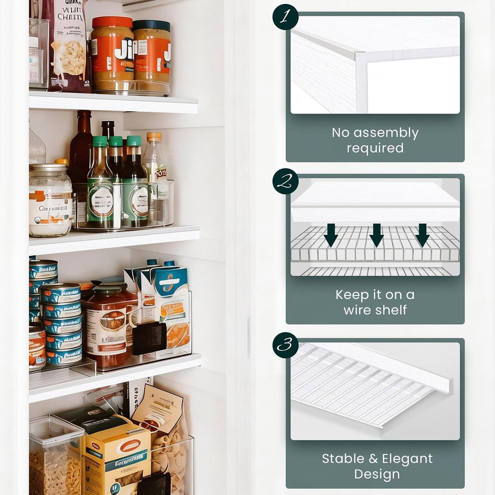 Wire Shelf Covers, 24" W X 16" D, 5 Pack, Wood Covers for Wire Shelves