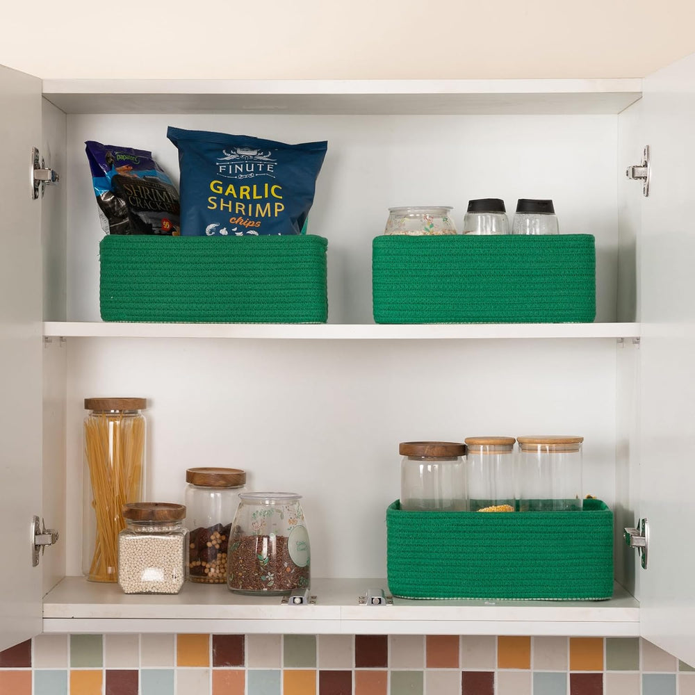 OIASKET 3 Pack Small Storage Baskets for Organizing, Cute Woven Decorative Gi...