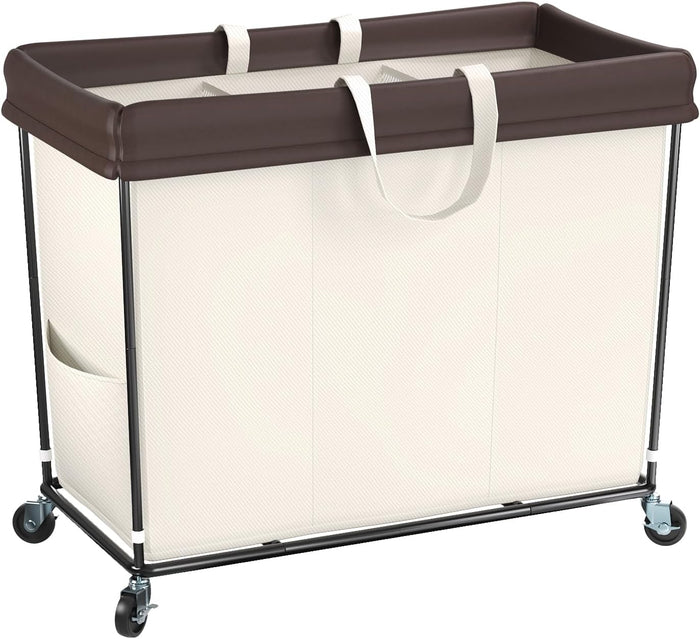 320L Laundry Hamper with Wheels, Large Rolling Laundry Basket with Wheels
