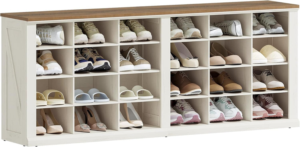 Hzuaneri Shoe Storage Bench, Wooden Entryway Shoe Benches with Cubby