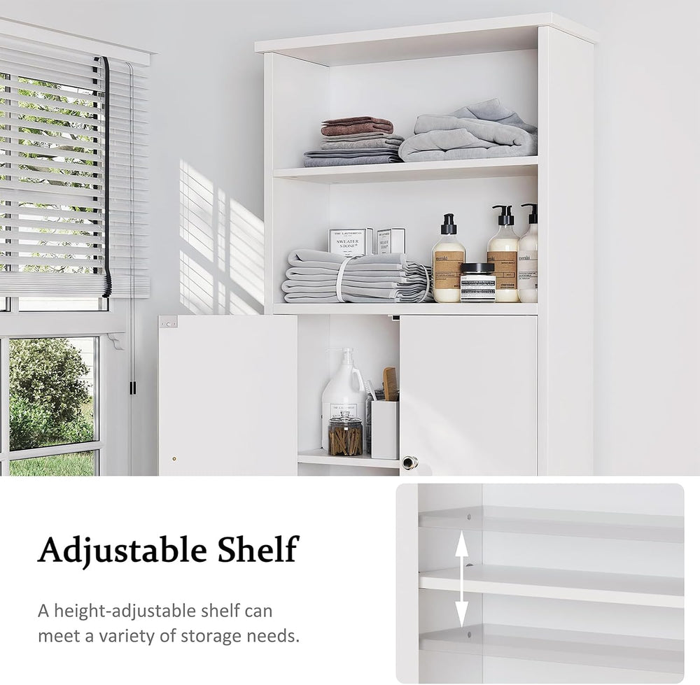 Over the Toilet Storage Cabinet for Bathroom, Extra Tall Over Toilet Storage,...