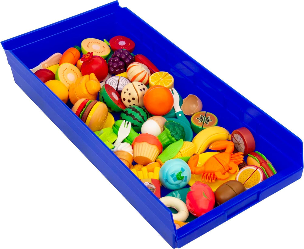 Akro-Mils 30174 Heavy Duty Plastic Shelf Bins, 24"x 11"x 4", B...