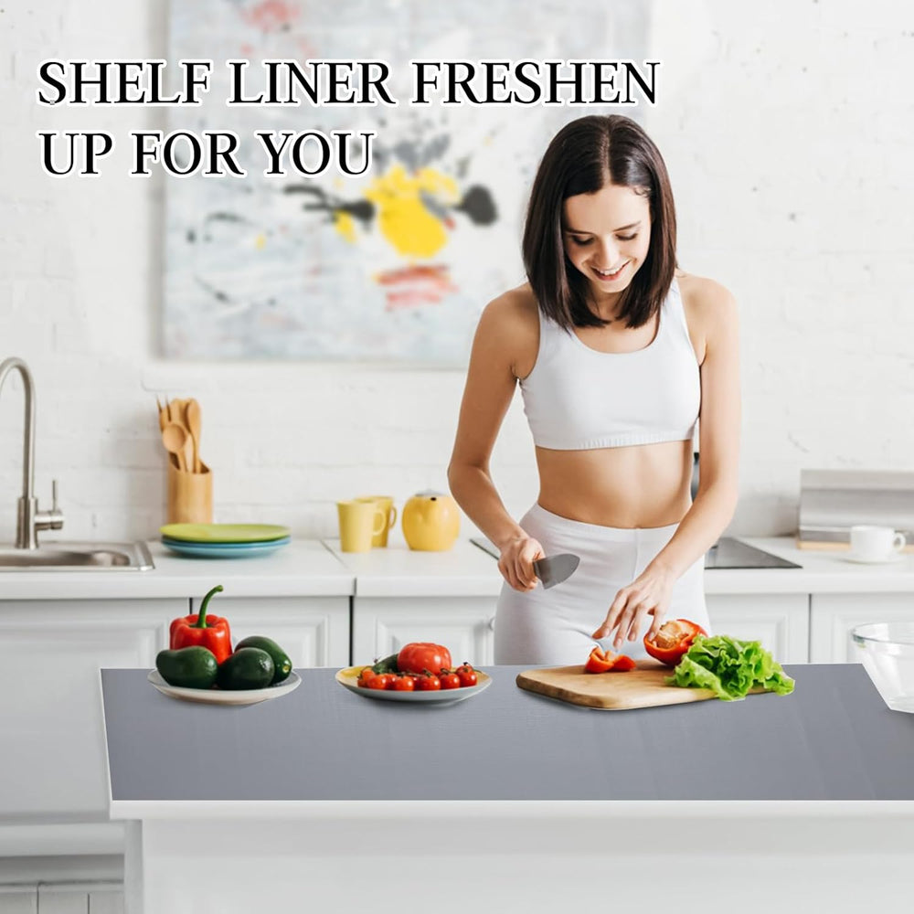 Beautysaid Shelf and Drawer Liner for Kitchen Cabinet Non Adhesive Non Slip
