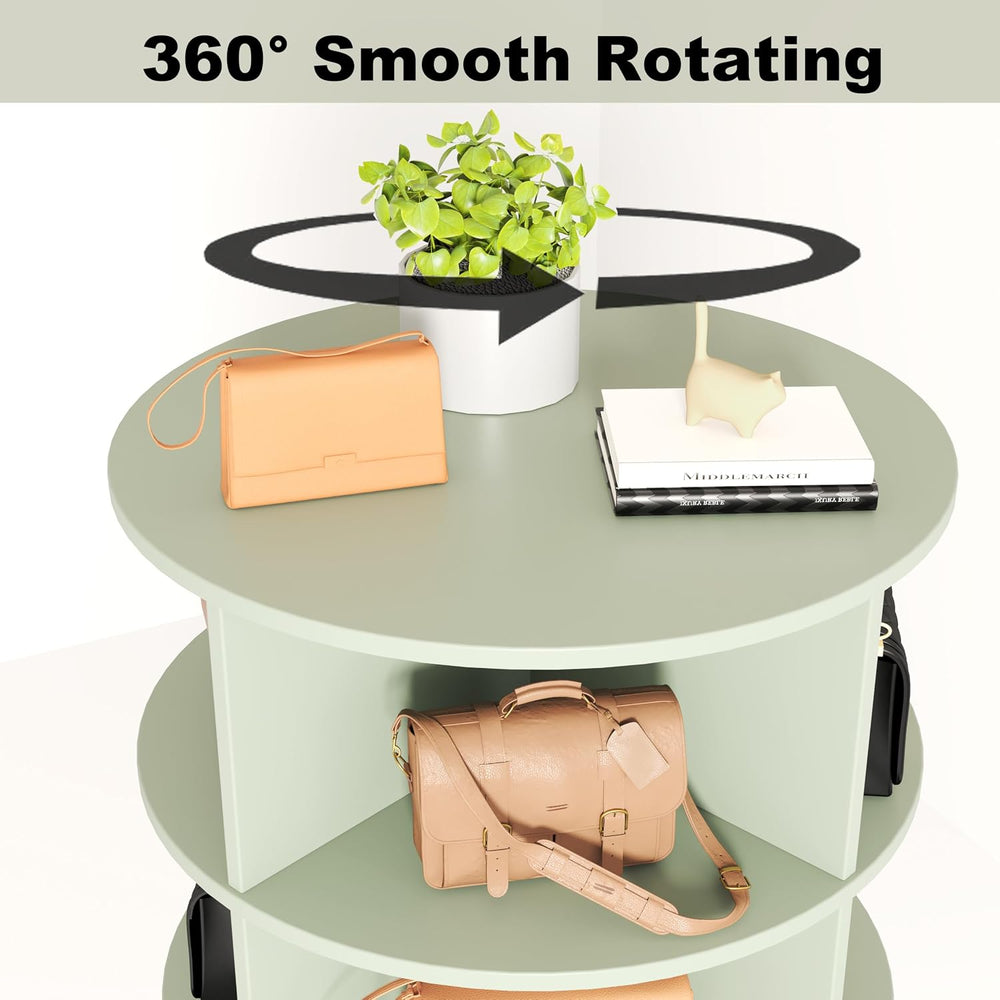 Rotating Shoe Rack Tower, 6-Tier Spinning Shoe Rack, Free Standing 360° Revol...
