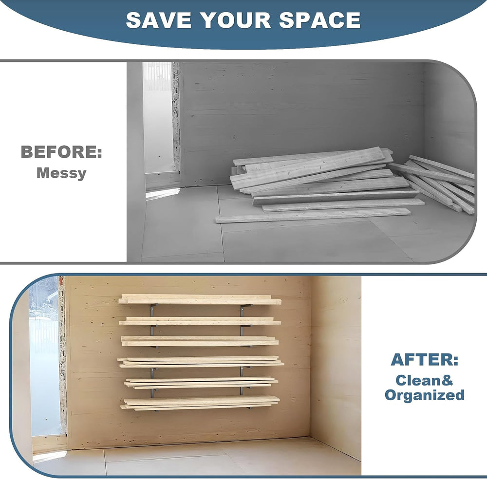 Ultrawall Lumber Storage Rack, Wall Mount Wood Storage Racks