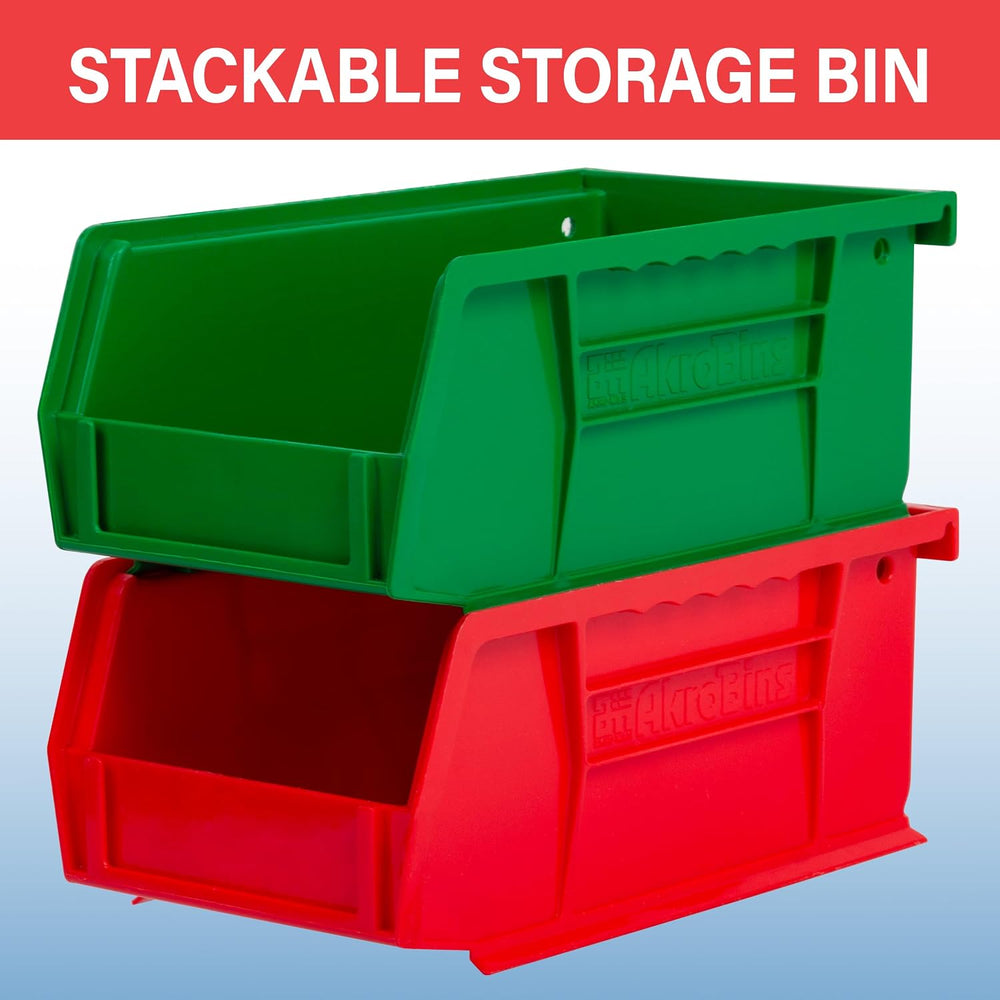 Akro-Mils 30220 AkroBins Plastic Storage Bins, 7"x4"x3", Clear...