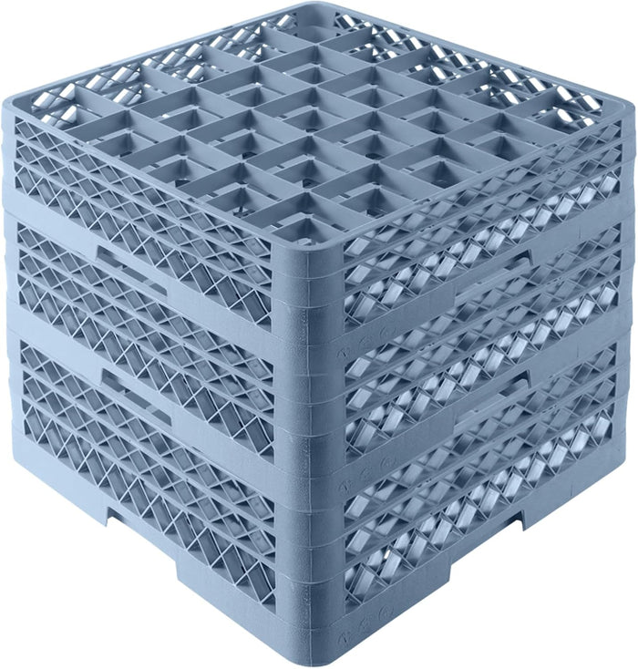 Commercial Cup Rack 3 Packs 25 Compartment Base with 2 Extenders | Polypropylene Dish Drying Rack | Quitly Clean Divided Durable Dishwasher Rack for Restaurants Bar Hotel Canteen Kitchen