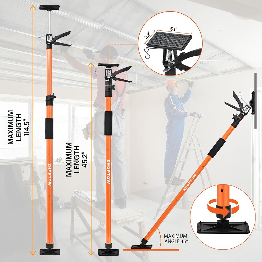 Adjustable Support Pole - Cabinet Jack, Drywall Lift, 45"-114" Adju...
