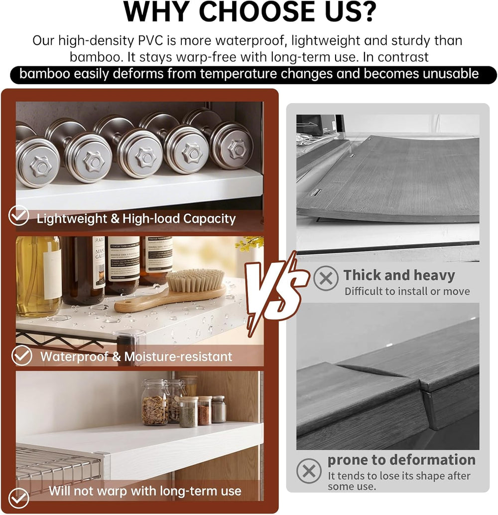 5PCS Wire Shelf Covers for Pantry, Preventing Leakage of Items & Removabl...