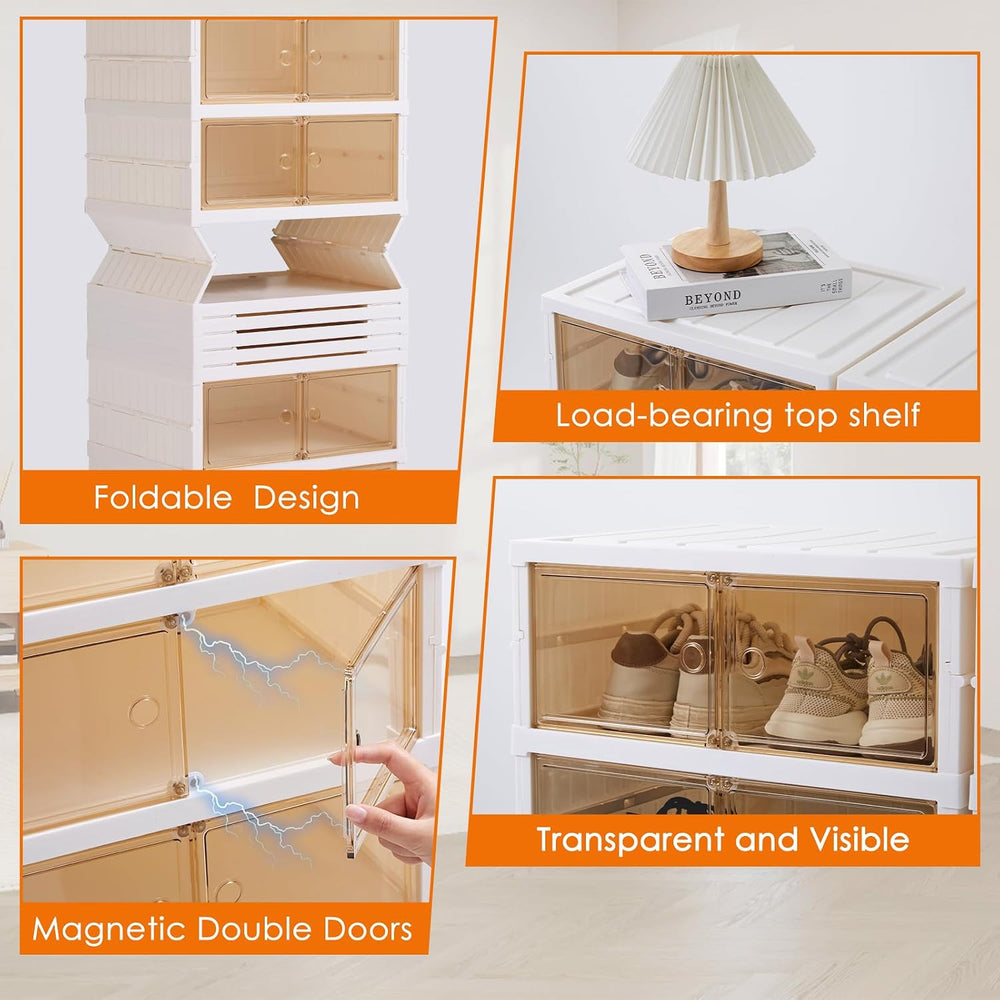 Folding Shoe Rack Storage Device for 9Tiers-36Pairs by 2-Column