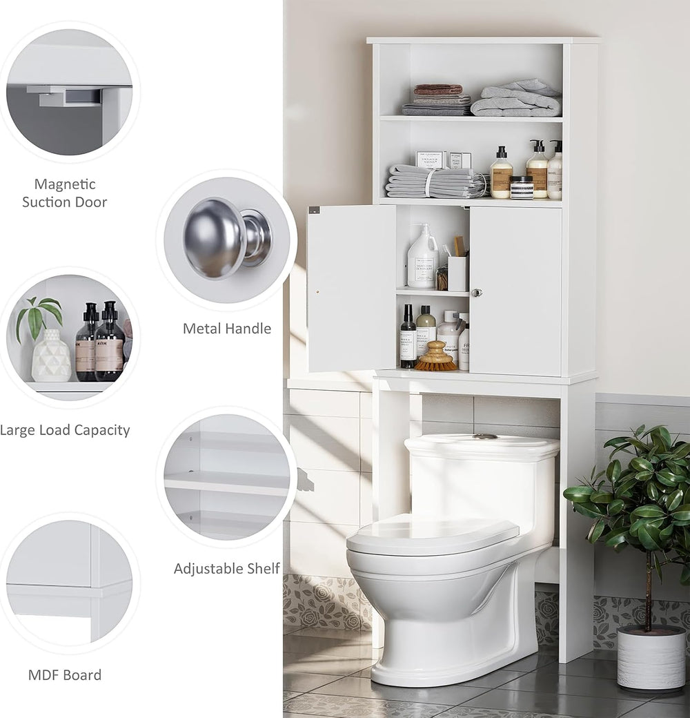 Extra Tall Over The Toilet Storage Cabinet for Bathroom, 75in Storage Organiz...