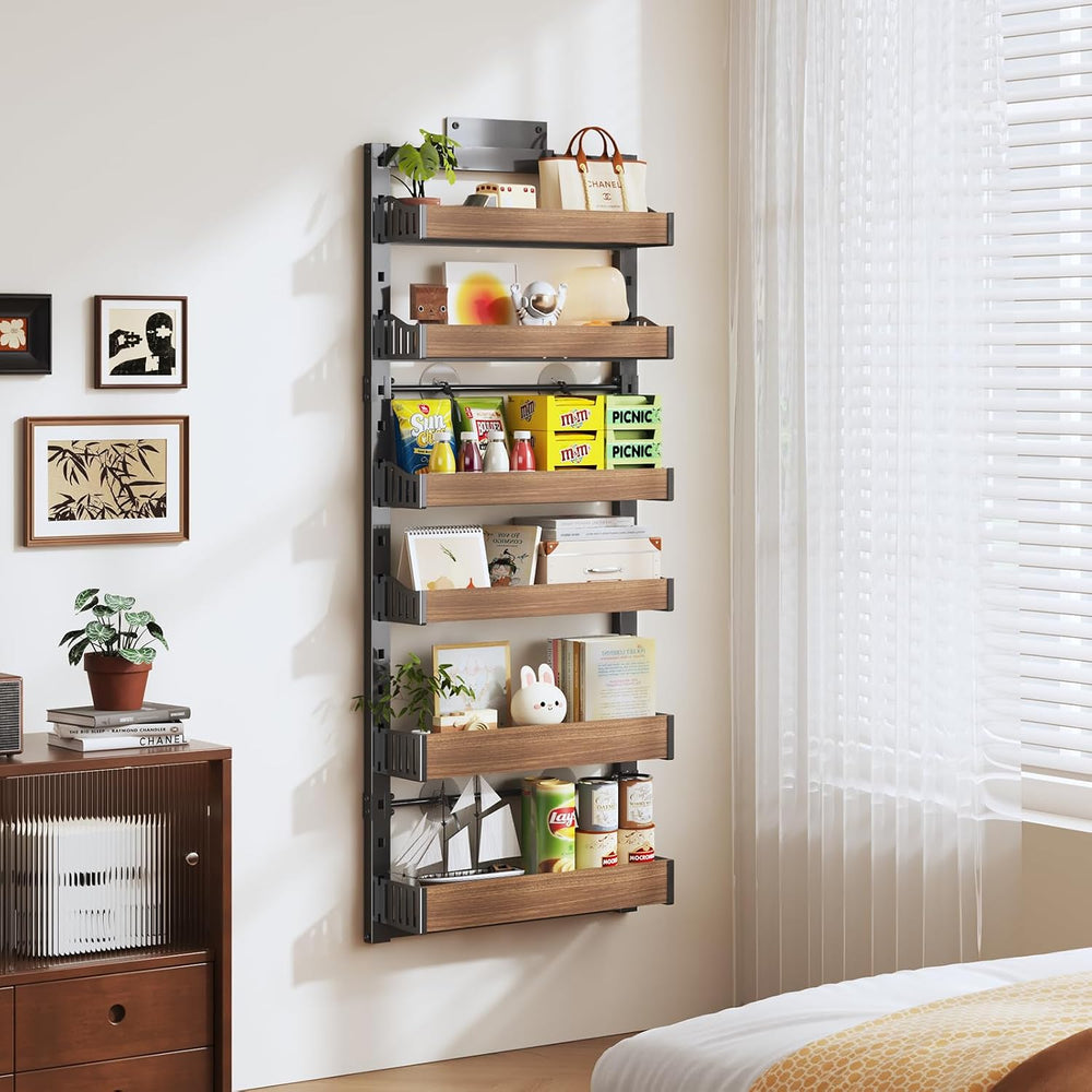 6-Tier Over The Door Pantry Organizer, Heavy-Duty Metal Wall Mount or Hanging...