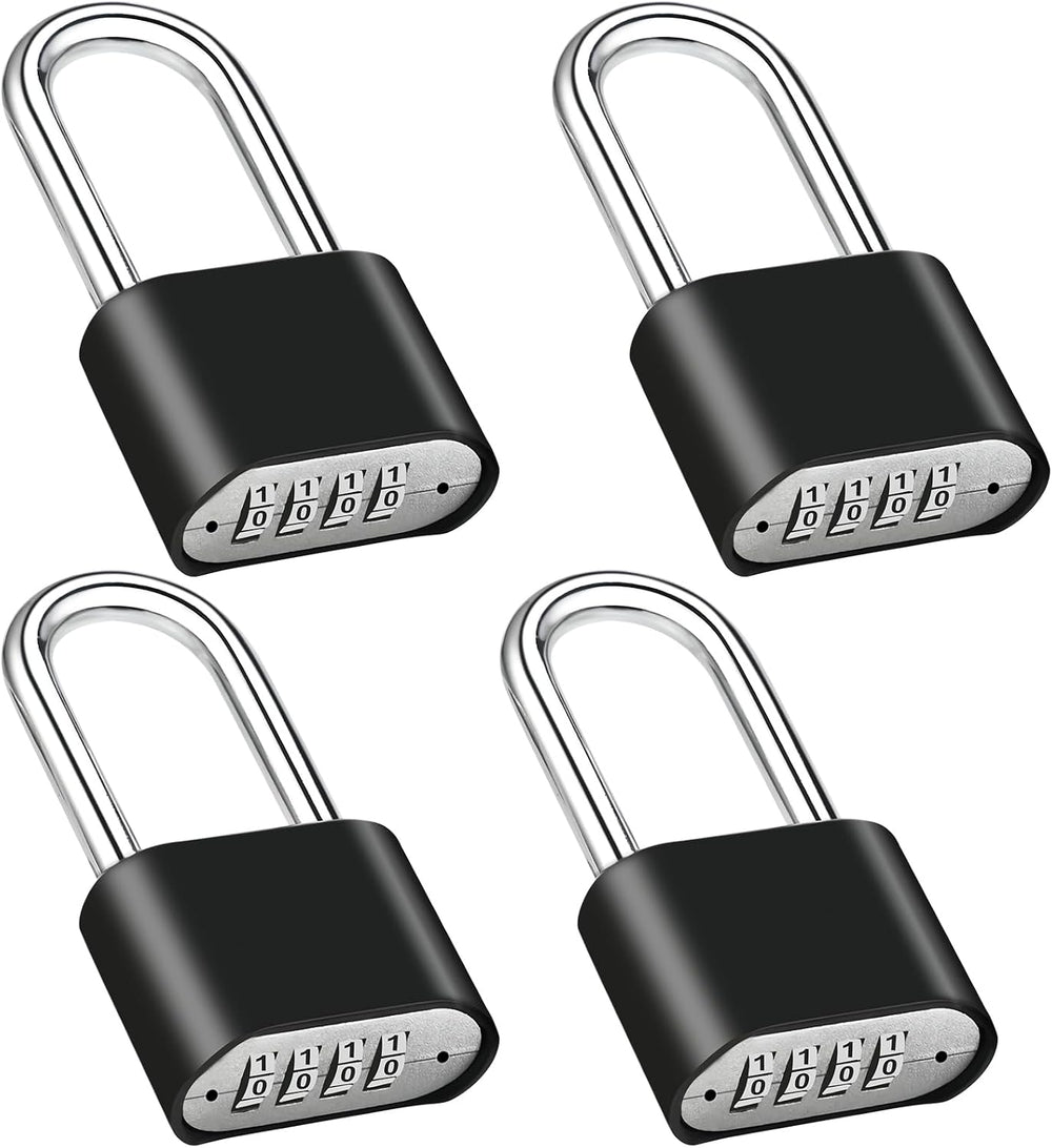 4pcs Combination Lock, 4-Digit Heavy Duty Combo Lock
