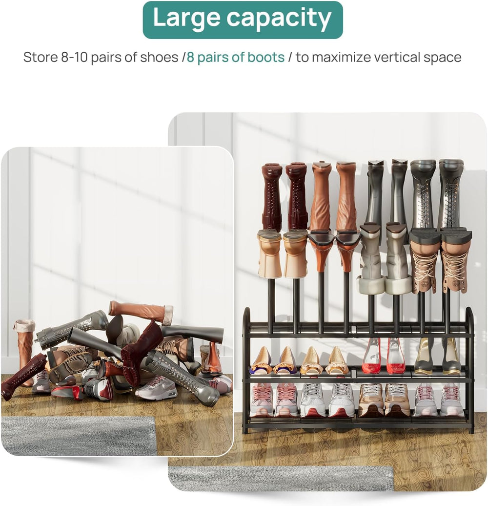 viewcare Tall Boot Rack, Long Boot Rack Organiser, Tall Boots with Shoe Rack ...