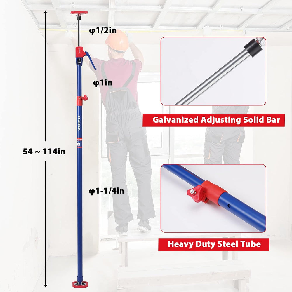 WORKPRO Cabinet Jacks, 54-114 in Adjustable Support Pole, 154 lbs, 4-Pack