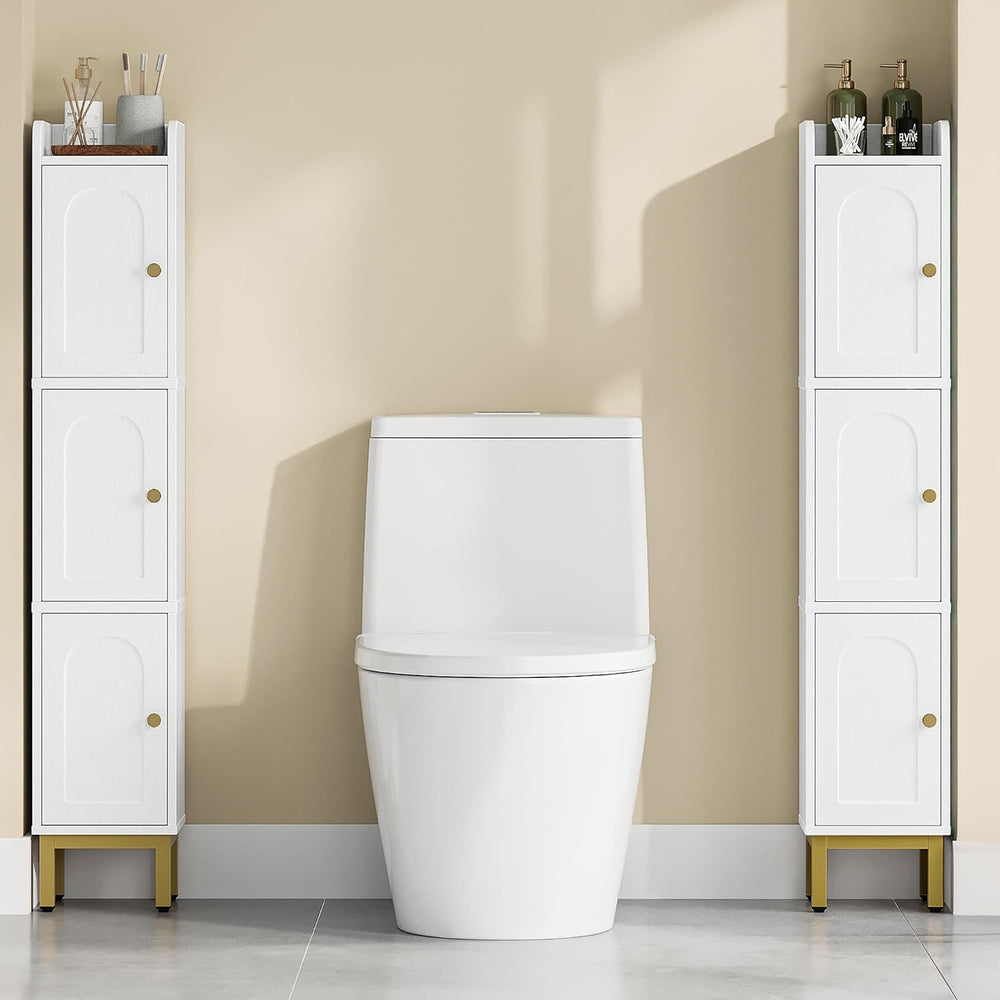 Hzuaneri Slim Bathroom Storage Cabinet, Narrow Bathroom Organizers,3 Doors