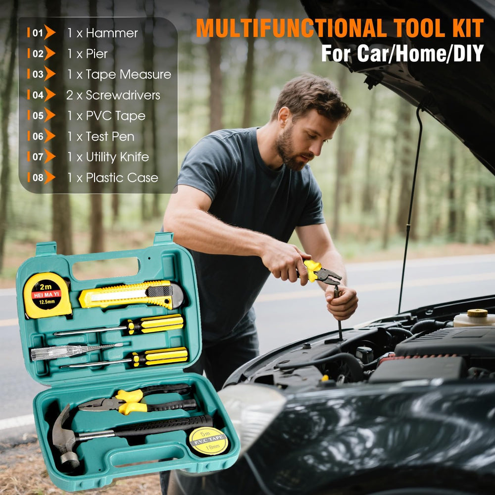 Emergency Car Kit,Roadside Emergency Tool Kit for Vehicle Truck with Air Comp...