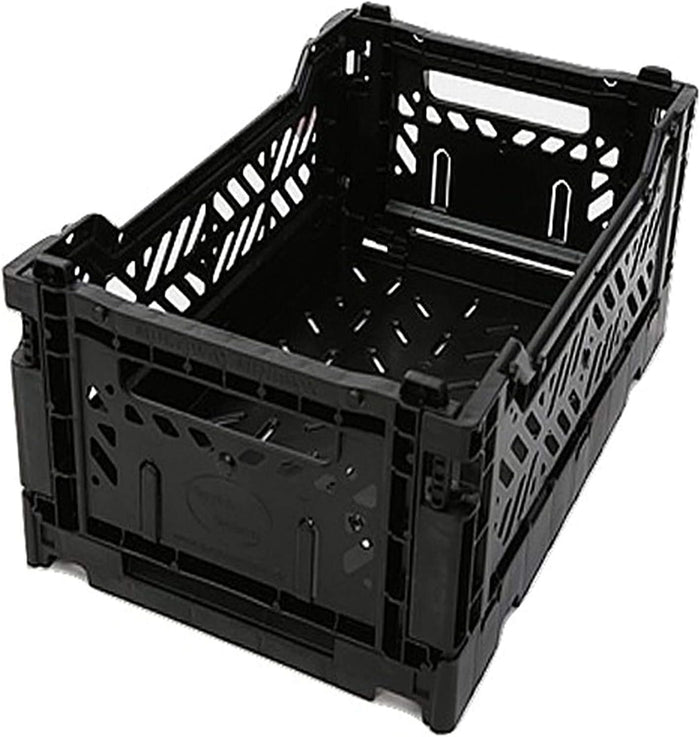 10 x AY-KASA Collapsible Storage Bin Container Basket Tote, Folding Basket Crate Container : Storage, Kitchen, Houseware Utility Basket Tote Crate Mini-Box (Black)
