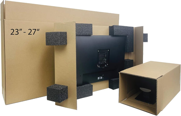 EPE USA Universal 23" - 27" Monitor TV Shipping Box, Secure and Protective Computer Monitor Shipping Box, theBOXlarger