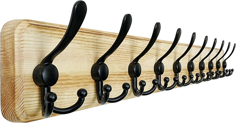 Dseap Coat Rack Wall - Heavy-Duty 38-1/4" Long, with Reinforced 10 Custo...