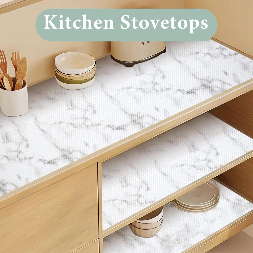 2-Layer Drawer and Shelf Liner for Kitchen Cabinet: 12 in X 40 Ft Non Slip