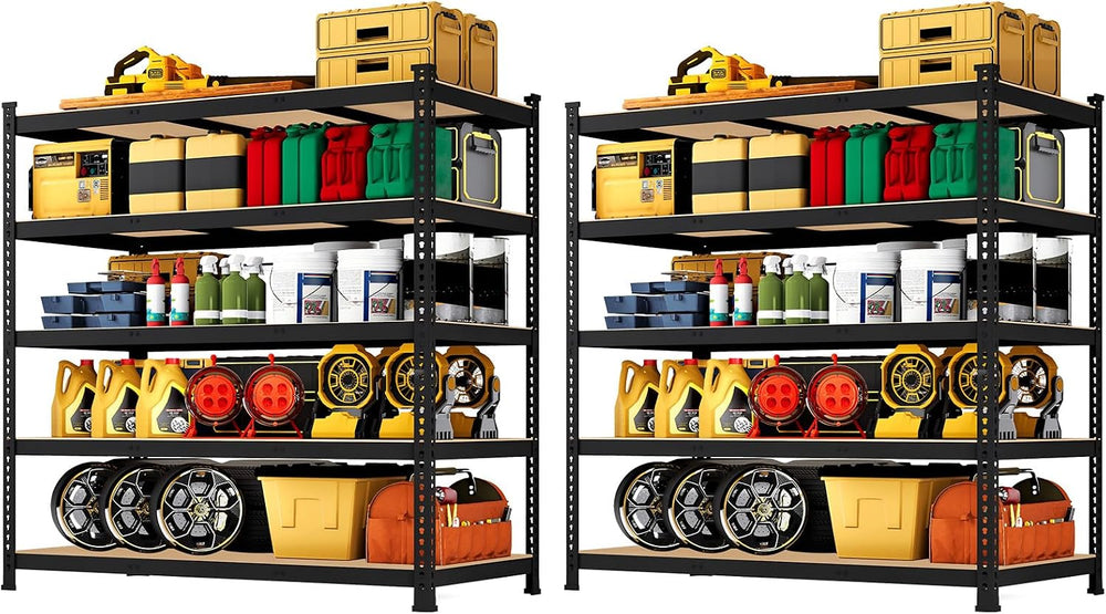 48" W x 24" D x 72" H Garage Shelving Heavy Duty: 5 Tier Metal...