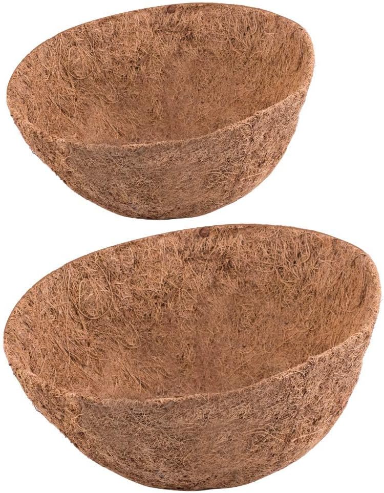 Coco Liner for planters 2PCS Replacement Round Plant Basket Liners Natural Co...