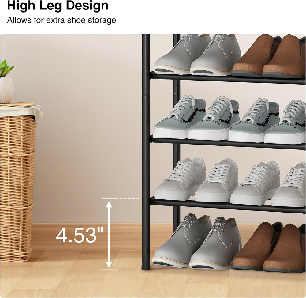 STO STO Expandable Shoe Rack, 5-Tier Metal Shoe Rack for Closet, Up to 24 Pai...