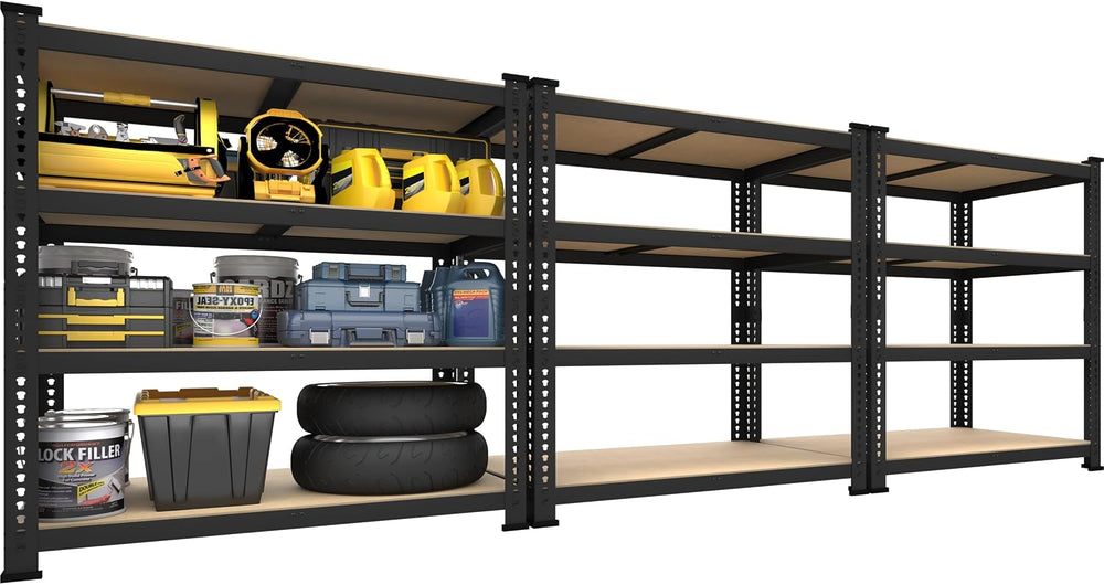 PrimeZone 40"W x 20"D x 59"H Garage Shelving, 4-Tier Storage S...