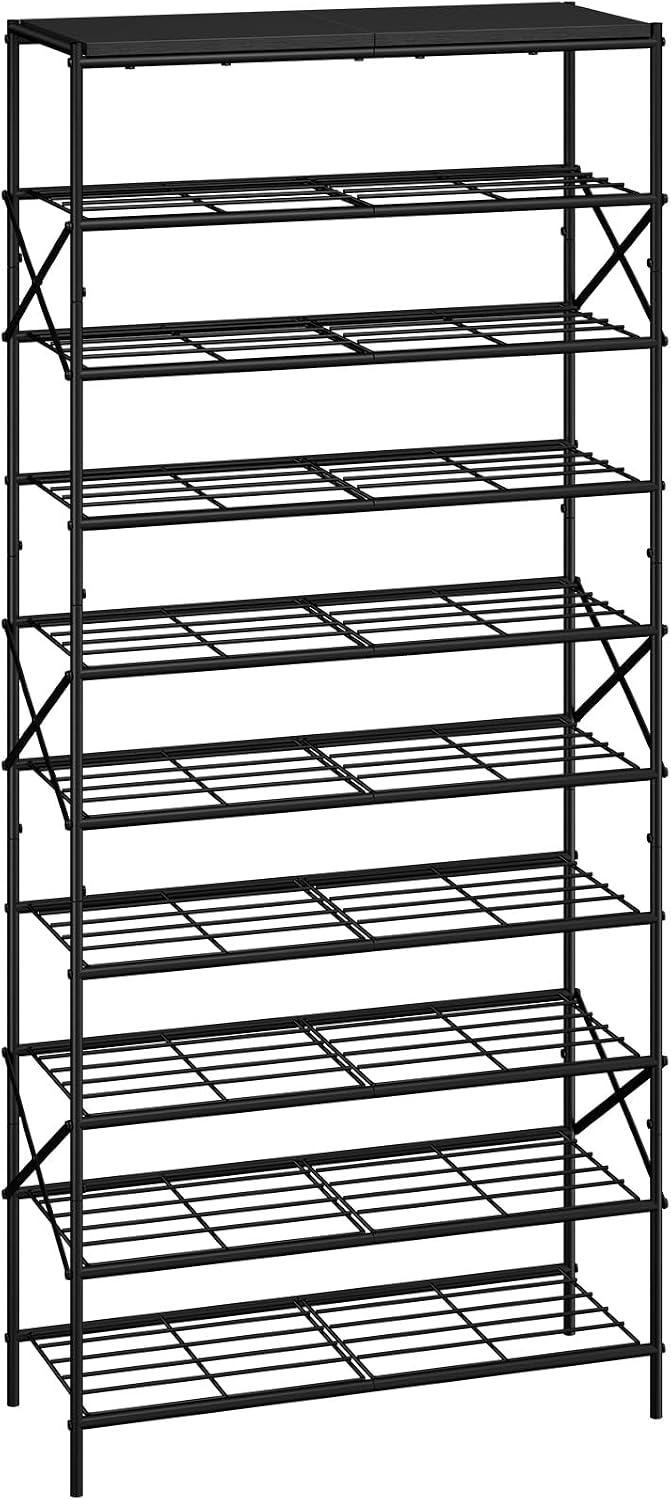 IBUYKE 10 Tier Shoe Rack, Large Capacity Shoe Storage Organizer for 40 Pairs ...