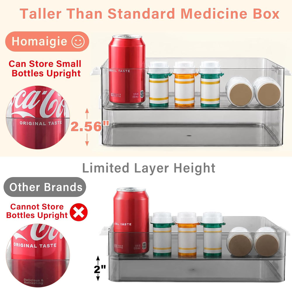 Homaigie Extra Tall 3-Tier Medicine Cabinet Organizer for Medicine Bottles Or...