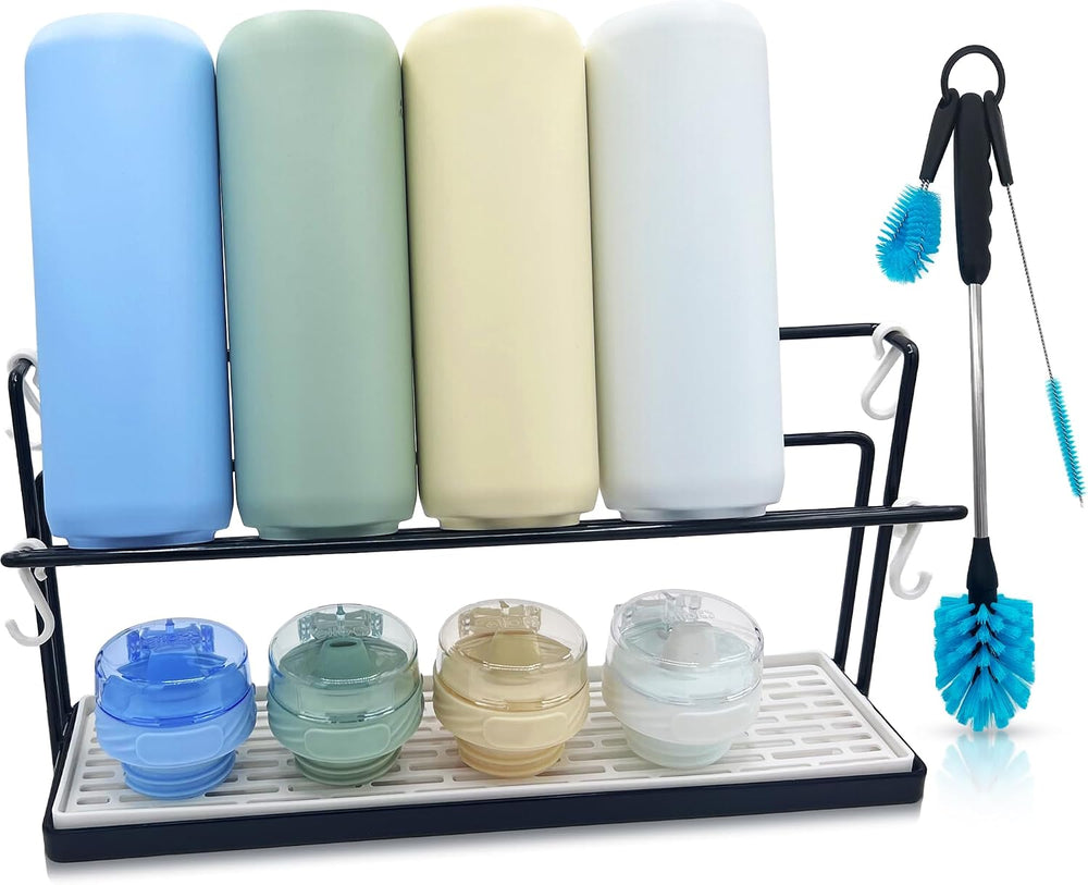 Water Bottle Drying Rack for Kitchen Counter – Cup Drying Rack, Tumbler, Mug ...