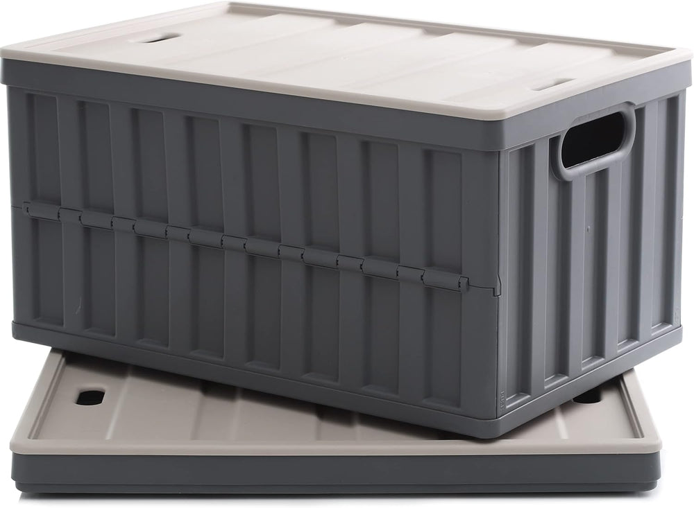 Citylife 64L Collapsible Storage Bins with Lids Plastic Storage Containers fo...