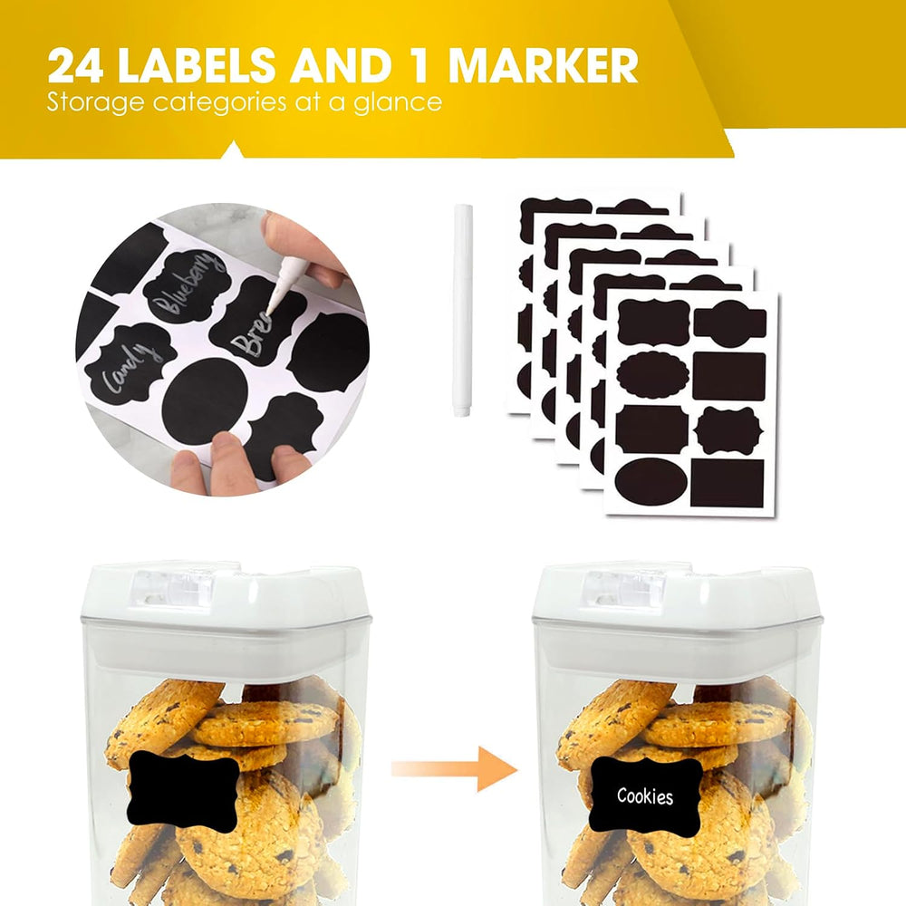 Airtight Food Storage Containers with Lids, 7-Piece BPA-Free Canister Set